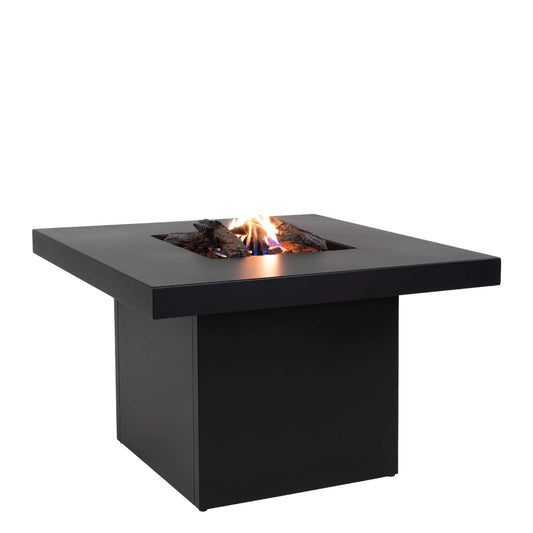 Cosibrixx 90 Anthracite Square Outdoor Gas Fire Pit Table