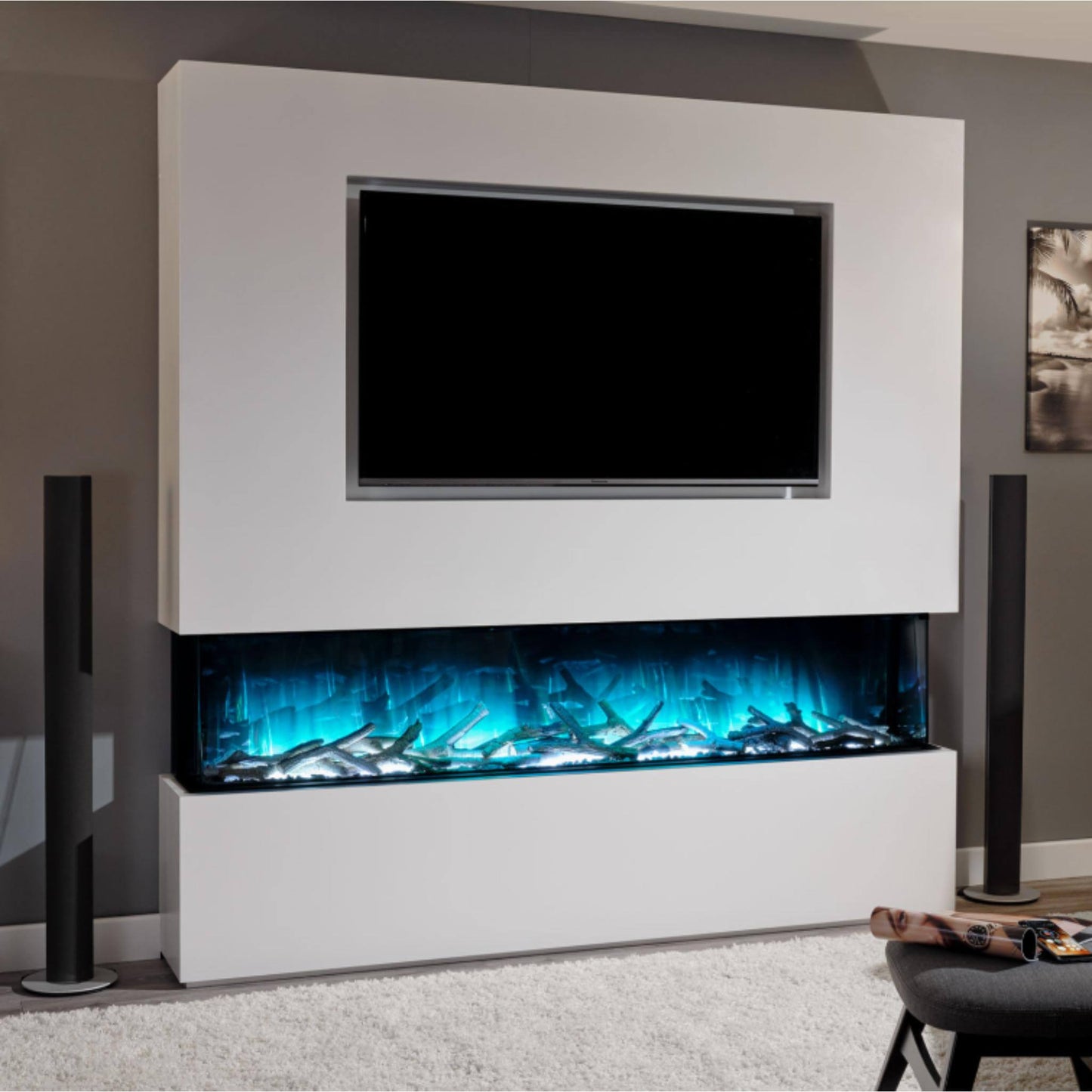 Flamerite Glazer 1800 Built-in Media Wall Electric Fire